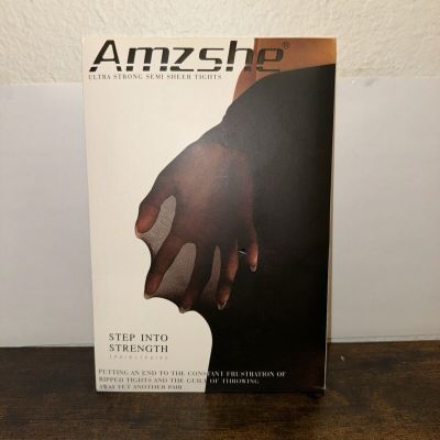 Plus Size Amzshe Ultra Strong Semi Sheet Tights for Women, 3X-4X Black